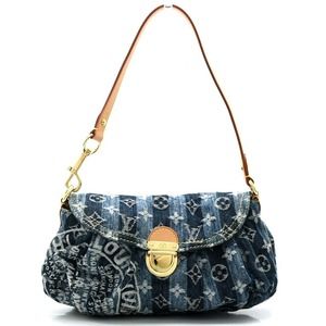 Louis Vuitton Mini Pleaty Raye Shoulder Bag Denim Blue